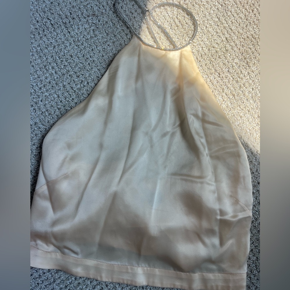 Backgrounde NYC 100% silk halter blouse - Picture 3 of 7